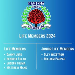 There is no higher recognition at our club than being awarded Life Membership. 

We are proud to announce the new life members of the club, as nominated and approved by the clubs members at todays Mascot Juniors RLFC Annual General Meeting.

🤝 Danny Jurd
🤝 Hendrix Folau
🤝 Joseph Touma
🤝 Matthew Makk

Junior Life Members

🤝 Olle Wixstrom
🤝 William Pappas

Congratulations to all the inducted life members of 2024