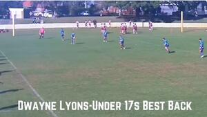 Dwayne Lyons Under 17s Best Back.

What a ball @_noaraura_